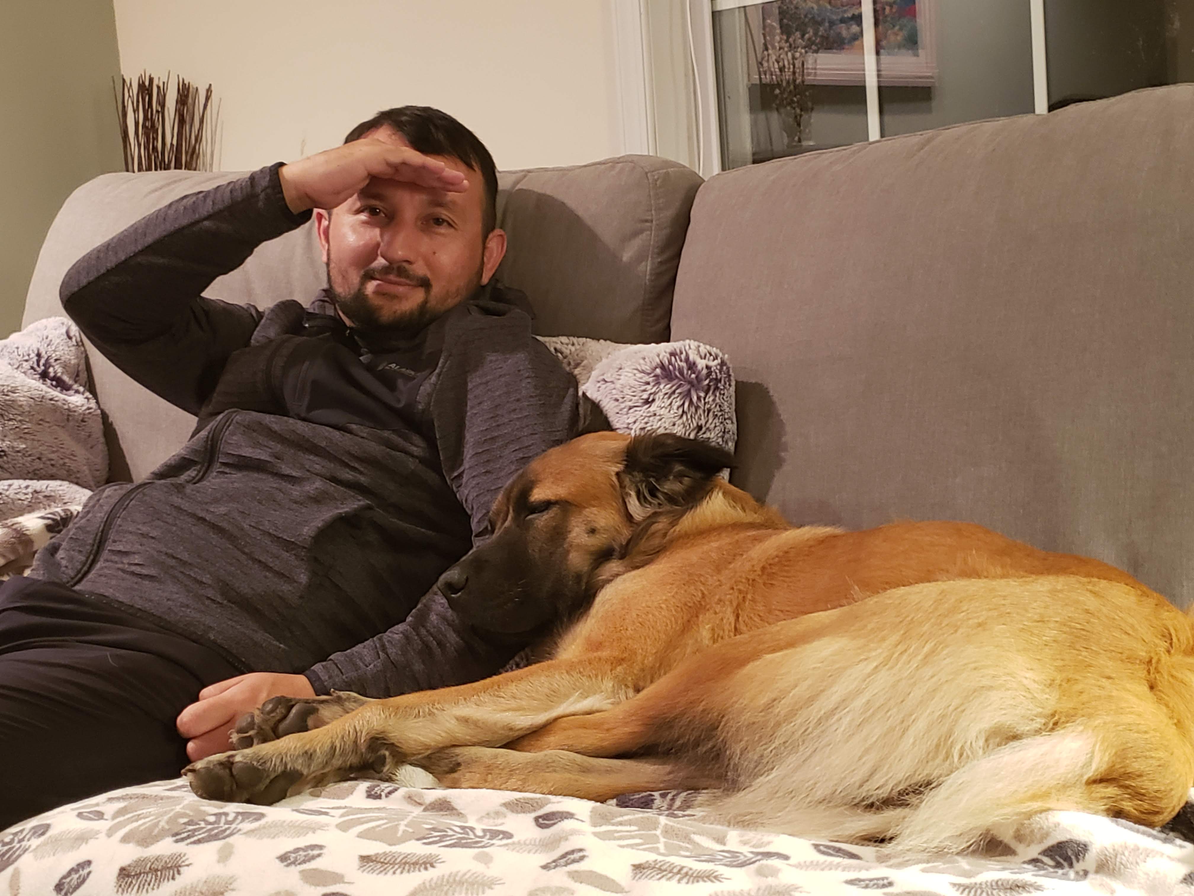 Sunny with his favorite person